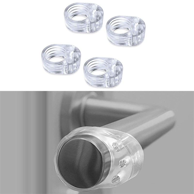 3pcs Door Stopper Transparent Silica Gel Door Handle Buffer Wall