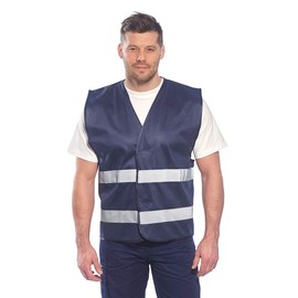 Portwest F474NARL/XL Iona Vest, Regular, Large/X-Large, Navy