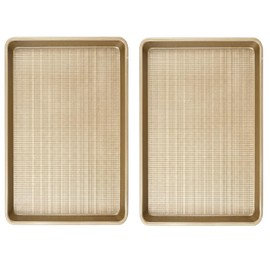 2 Pack Quarter Sheet Pan | 13'' Baking Sheet Pan Set | Cookie Sheet