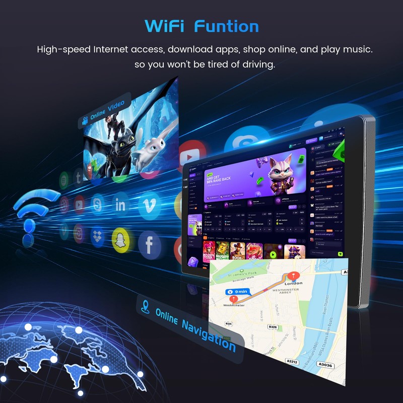 Inefala 4+64G Radio for Toyota Yaris Vios 2007-2012 Android 15