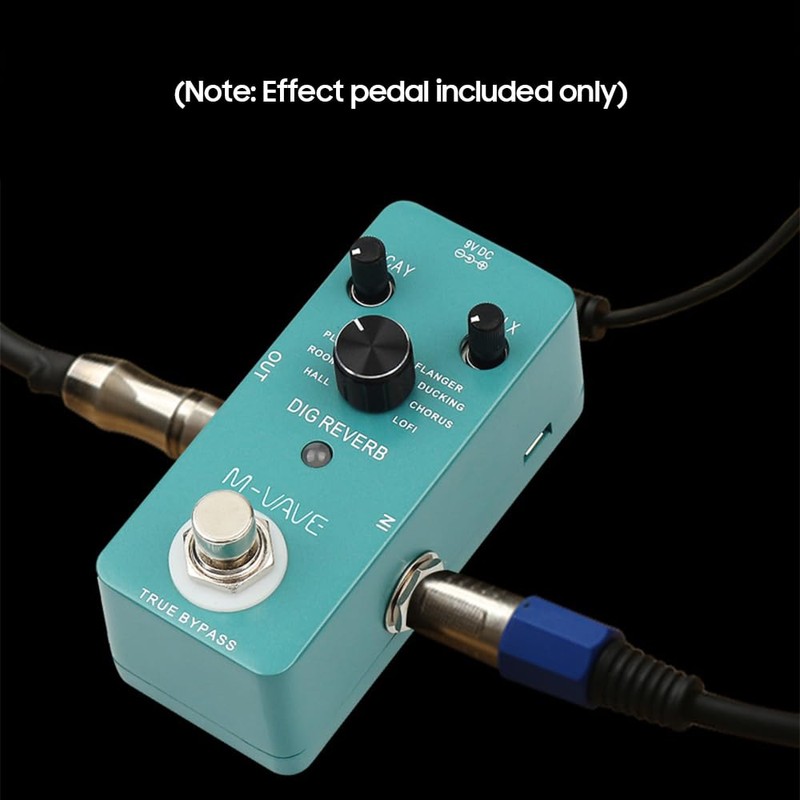 Nurdo Digital Reverb Guitar Effect Pedal 9 Reverb Types Decay&Mix