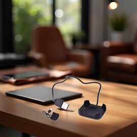 Black Charging Cable Charger Cord for HW22 Smartwatch Intelligent Watch Smart Watch Charger Magnetic,Dock Holder Stand USB Cable Adapter Cables(30cm),Smartwatch Cables & Chargers