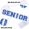 6PCS White Senior 2026 Sashes with Royal Blue Glitter Printing