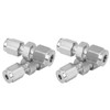 4Pcs Compression Tube Fitting Stainless Steel DoubleFerrule Converter Adapter(Ф4/Ф6 )