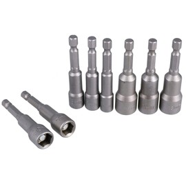 Metric Nut Driver Set Power Nut Driver Bit with 1/4" Shank 6mm – 13mm 8pc