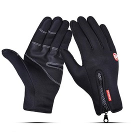 Winter Touch Screen Warm Cycling Gloves Premium Thermal Windproof Work Gloves - Color: black, Gloves Size: L