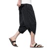 PRIJOUHE Men's Harem Capri Pants, Wide Leg Mens Capris, Summer