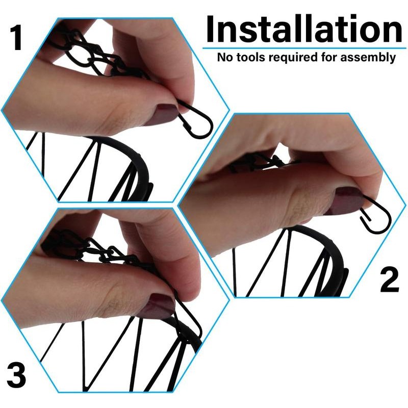 Heavy Duty - 3 Tier Hanging Kitchen Black Fruit Basket