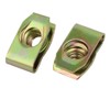sourcingmap 25pcs Spring Steel Speed Fastener Extruded U Nut Brass