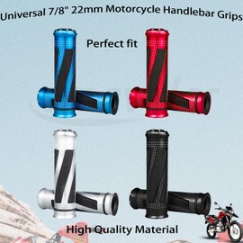 Amavoler Universal Motorcycle Handlebar Grips Fits for Motorcycles with 7/8" Left Grip and 1" Right,Available in a Variety of Colors.