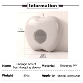 Eowppue Cling Film Dispenser Storage Box for Cling Film with 300 Pieces Cling Film with Elastic Storage Box Made of Plastic Film for Kitchen Dispenser for Cling Film