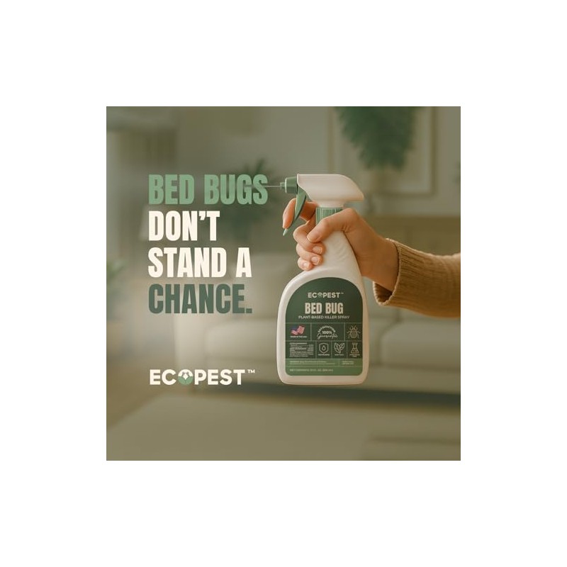Bed Bug Spray – Natural, Plant-Based Killer for Bed Bugs,