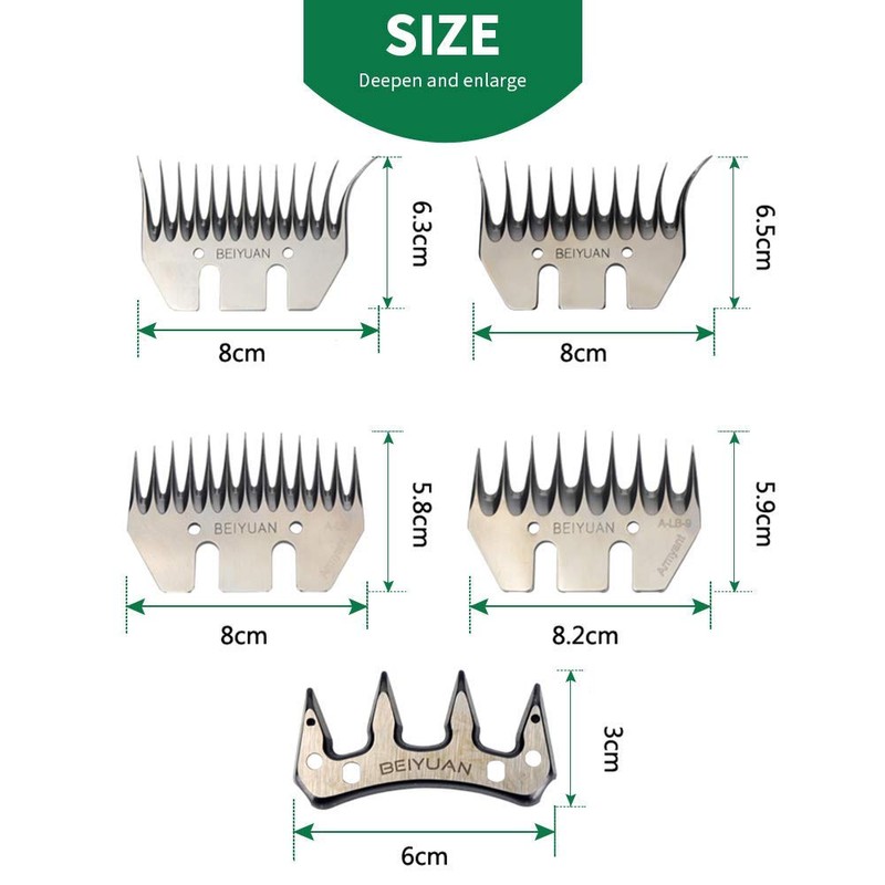 Sheep Shears Blades 9-Tooth Wool Shearing Comb and Cutter Blade