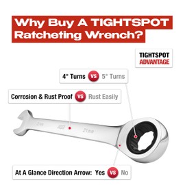 Jaeger 16pc MM/Metric TIGHTSPOT 90-Tooth Ratcheting Combination Wrench Set With Lock-In Rack - Metric SET With Ratchet Speed Wrenches And A Lock-In Rack Case