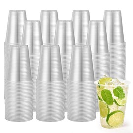 Turbo Bee 1000 Pack 16oz Plastic Cups,Disposable Clear Drinking Cups,Hot and Cold Drink Container for Water, Juice, Soda,Coffee