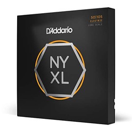 D'Addario | NYXL | Cuerdas para Bajo Eléctrico | Calibre Medio, 50-105 | Escala Larga | Níquel-acero | NYXL50105