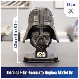 4D Build Star Wars Darth Vader Cardstock 3D Model Kit, Star Wars Gifts, Toys Desk Décor for Fans & Collectors, 83 Pieces, 3D Puzzles, Gift Ideas for Ages 12 & Up