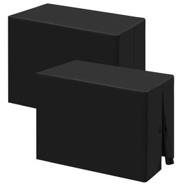 Fixwal Table Covers, 2 Pack, Black Table Covers for 4 Foot Tables, 48 x 24 Inch Fitted Tablecloth, 4FT Table Cover Fitted