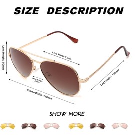 Pro Acme Classic Polarized Aviator Sunglasses for Women Men - UV 400 Protection 57MM(Gold/Brown Gradient)