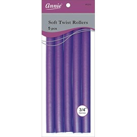 Annie 01210 Soft Twist Rollers, Purple, 5 Count