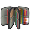 LÄSSIG Unique School Triple Pencil Case Slim Black