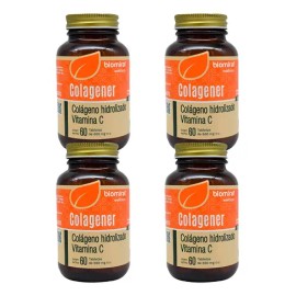 Pack4 Colagener Colágeno Hidrolizado + Vitamina C 60 Tableta