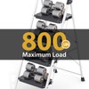 KINGRACK Sturdy Steel 4 Step Ladder, Folding Step Stool with