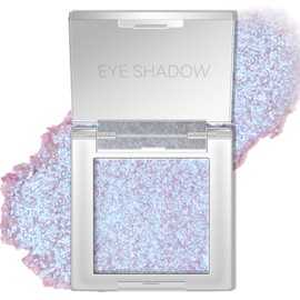 HOSAILY Chameleon Purple Blue Glitter Eyeshadow Makeup, Holographic Color Shifting Shimmer Multichrome Eye Highlighter Palette Iridescent Sparkling Inner Corner Brightener, sombras para ojos 09