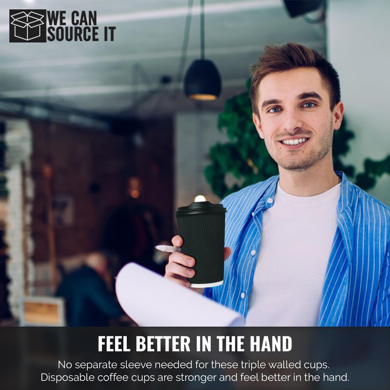 We Can Source It Ltd - 50 x 12oz Black