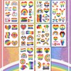 Ooopsiun 80 Pcs Rainbow Temporary Tattoos -10 Sheets Pride Tattoos