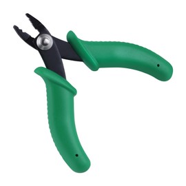 INJOYTEC 3.3 Inch Mini Crimping Pliers for 2mm and 3mm Beads – Bent Jaw with 2 Notches Micro Bead Crimper Tool for DIY Crafts Jewelry Making