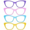 Magnetic Cat Eye Frame Toppers, Pebble Texture, Compatible with Wanda