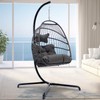 RADIATA Heavy Duty Egg Chair Swing with Stand, 350Lbs Rattan