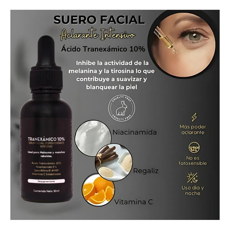 Ácido Tranexámico 10% Manchas Rebeldes Paño Melasma 2pack Todo Tipo
