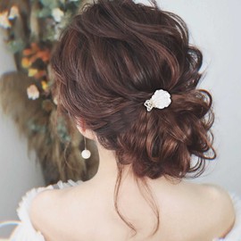 Inilbran Vintage Flower Hair Claw Clips Gold Small Flower Hair Barrettes Flower Hair Claw Clip Jaw Mini Hair Clips Decorative Hair Accessories for Women and Girls Headdress(Style A)