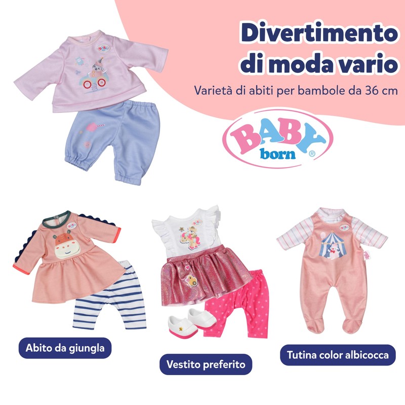 BABY born Tuta sportiva – Completo per bambola con maglia
