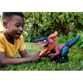 Mattel Jurassic World Dominion Uncaged Interactive Dinosaur Toy, Ultimate Pyroraptor Action Figure with Lights & Motion, 3 Play Modes
