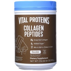 Vital Protein Collagen Peptides, Pasture Raised, Grass Fed, Paleo Friendly, Gluten / Zero Sugar Dairy Free, Chocolate, 32.56 Oz