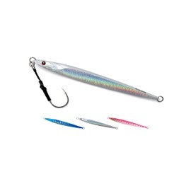 BLUEWING Fishing Jigs Saltwater Speed Jigging Lures with Hooks Artificial Bait, Silver,180g