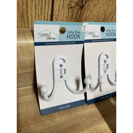 Unbranded 4 Pack Simple Styling Towel Hooks Bathroom Coat Hook Robe Hook White Brand New