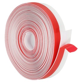 PATIKIL Silicone Seal Strip, 20 ft x 1" Width Self Adhesive Door Draft Stopper Weather Stripping Tape for Gap, Door Under Bottom, Sliding Door, Shower Glass Gaps, White/Red