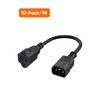 CableCreation [10-Pack] 1 Foot 18AWG Standard Computer Power Adapter Cord