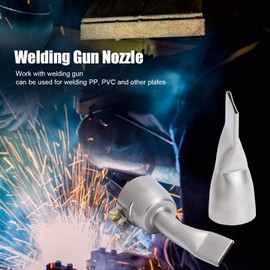 2Pcs Welding Gun Flat Nozzle Stainless Steel Hot Air Gun Welding Nozzles 20mm Small+40mm Large Tip for Welder Tool Hot Air Tourch Gun Soldering Supplies Accessory