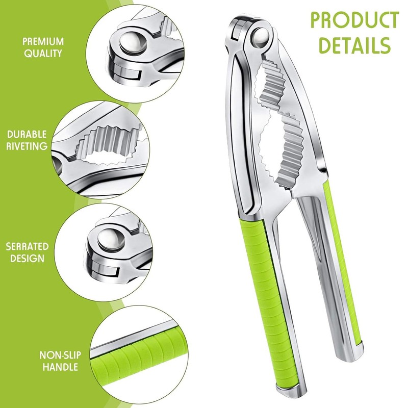 QckZee Nutcracker, High-Quality Nutcracker for Walnuts and Hazelnuts, Ergonomic Handle