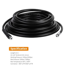 Fai Top 10M Pressure Washer Drain Pipe Hose Cleaning Kit with Jet Nozzle and Rotating Jet Nozzle for Karcher K2 K3 K4 K5 K6 K7 Series and LAVOR Household Use Pressure Washer