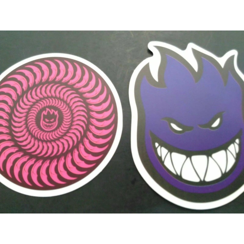 Unbranded 2 SPITFIRE WHEELS purple New-school SKATE skateboard STICKERS LOT