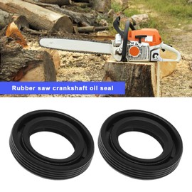 YINETTECH 4PCS Rubber Crank Oil Seals Compatible with Stihl 017 018 021 023 025 MS170 MS180 MS210 MS230 MS250 Chainsaw I.D 15mm/0.60" O.D 25mm/0.98" Thickness 5mm/0.2"