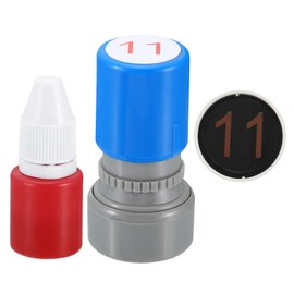 Patikil Self Inking Number Stamps, Numeral 11, Teacher Initial Stamp, Red Ink for Class Notebook, Scrapbooking, DIY Craft Style 1