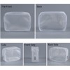 3 Pack Clear Plastic Zippered Toiletry Carry Pouch TSA Approved