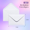 Packpal 50PACK 5x7 Envelopes for Invitations, White A7 Envelopes, Perfect